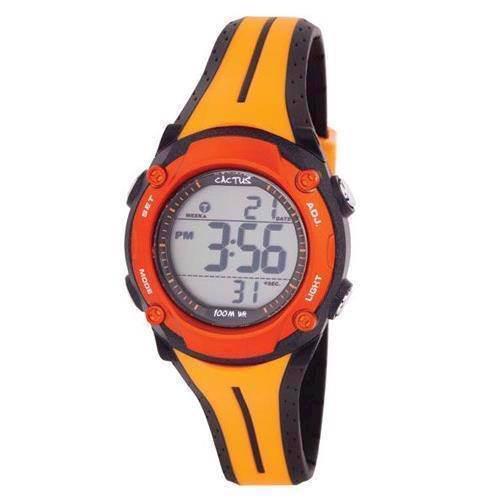 Image of sort/orange plast Quartz Drenge / Pige ur fra Cactus